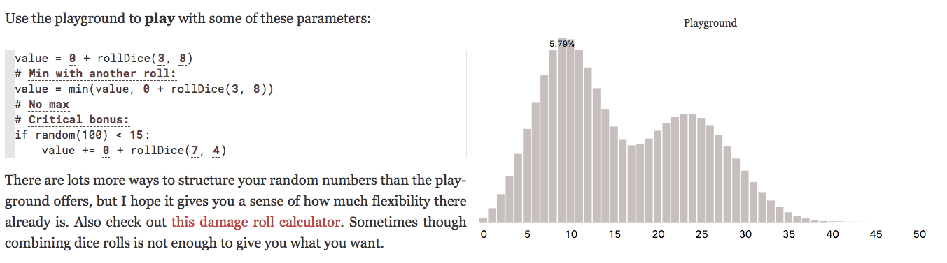 Screenshot of probability diagram