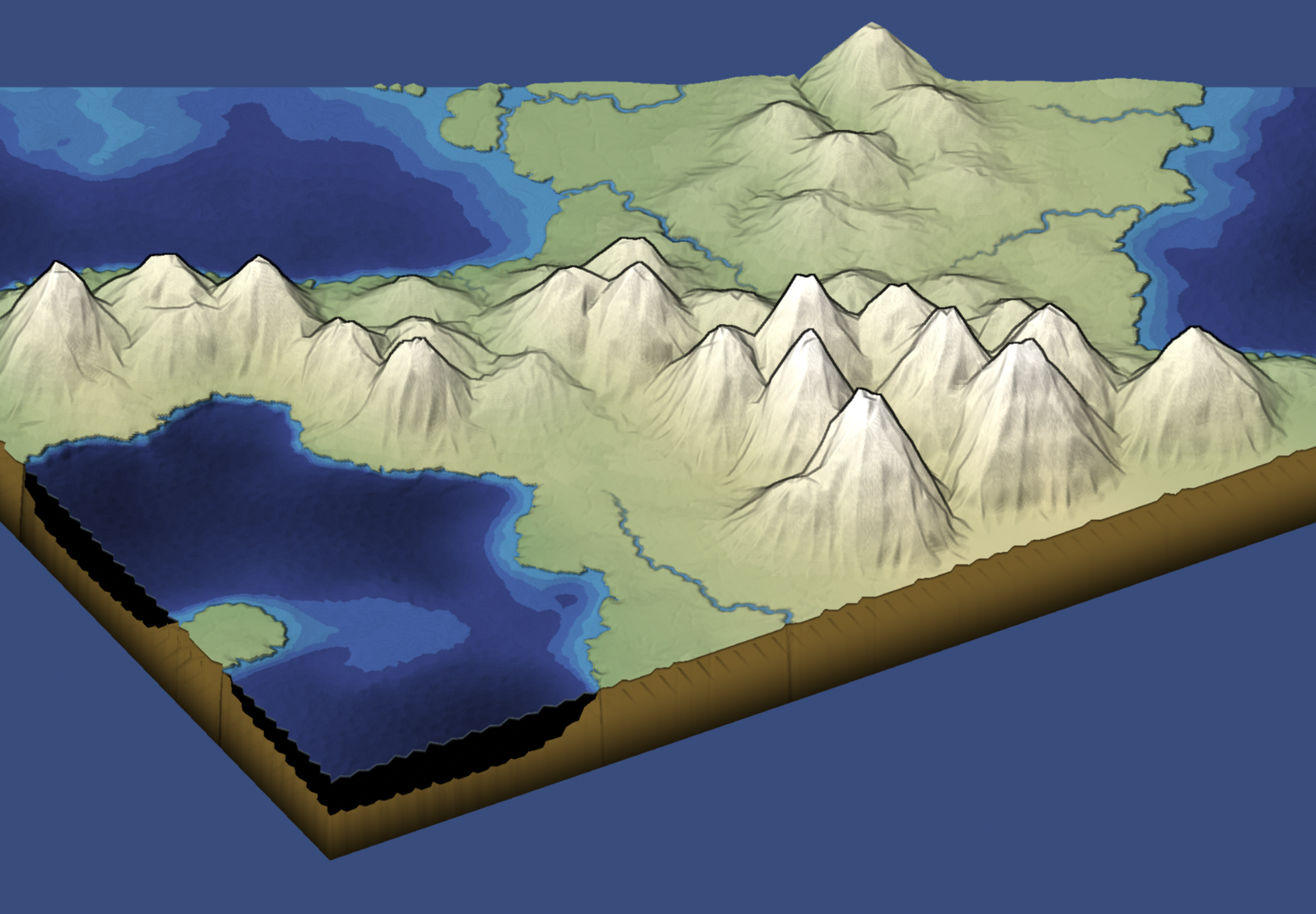 Screenshot of mapgen4 showing how the edges are straight and also show the underground areas