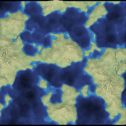Even more land masses produced with noise functions