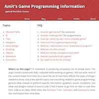 screenshot of my game programming site page