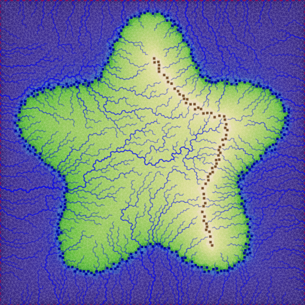 Example of generated rivers